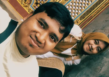 Our Selfie at Bali's Monument at TMII